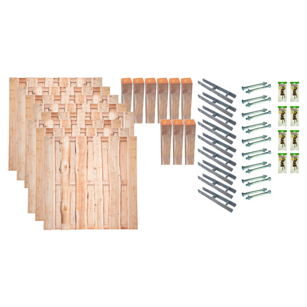 Garten Living Dakota Fields kompletter Zaunsatz „Birgith 6